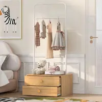 Ropilly Jugendbett 90x200cm in Weiß aus Kiefernholz und Spanplatte, Stauraumbett mit Ausziehbett 90x190cm, USB- und Type-C-Anschlüssen