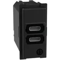 Legrand K4191CC LivingNow USB-Ladesteckdose 1-modulig mit 2x USB-C