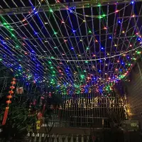 Vigevee Lichterketten LED Netz Lichterkette 200 LEDs 2×2 m Bunt IP44 8 Modi mit Memory für Garten Balkon Weihnachten