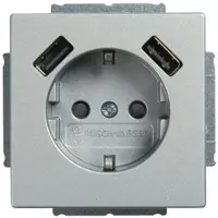 Busch-Jaeger SCHUKO-2x USB Steckdose 20 EUCB2USB-83 2CKA002011A6271