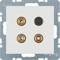 Berker 3315321909 3 x Cinch/S-Video Steckdose S.1/B3/B7 pw