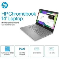 HP Chromebook 14" – Bis zu 12 Stunden Akkulaufzeit – Silberfarben