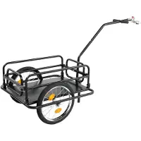 FCH Fahrradanhänger für 60 kg Zuladung,Transportwagen, Fahrradwagen, Anhänger für Fahrrad