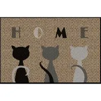 Mercury Velvet-Teppich mit 3 Katzen Muster 45x75 -