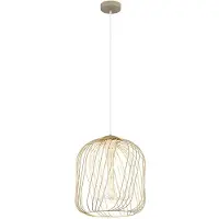 Globo Lighting LED Pendelleuchte DICHTI, Sand, Metallgeflecht, 150 cm