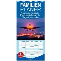 Sonstige Verlage Familienplaner 2027 - Flugzeuge hautnah - Flugzeugkalender für Flugzeugliebhaber mit 5 Spalten (Wandkalender, 21 x 45 cm) CALVENDO