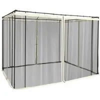 StarTech.com Moskitonetz für Pavillon - Set mit 4 Seitenteilen - Für 3 x 3 m Pavillon - Mit Reißverschlüssen - Inkl. Aufhängehaken - Für Gartenpavillon und Partyzelt - Armeegrün