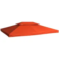 Northio Ersatzdach Pavillondach Für Metallpavillon Gartenpavillon Partyzelt Gartenzelt Polyester 3X4M Rostrot