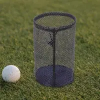 Markenlos Golfballbeutel aus langlebigem Nylon-Netzgewebe mit Kordelzug, atmungsaktiv, für 50 Bälle, pflegeleicht und platzsparend