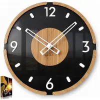 ModernClock Wanduhr VEGAS 30 cm, gut ablesbar, leises Uhrwerk, Premium-Design, skandinavischer 3D-Stil