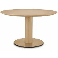 Casa Padrino Luxus Esstisch Naturfarben / Bronze Ø 132 cm - Esszimmer Möbel