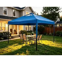 StarTech.com Faltpavillon - Pop Up Partyzelt - 2,7 x 2,7 m - Wasserdichtes 600D Oxford - UPF 50+ UV-Schutz - Mit Sandtaschen und Tragetasche - Schnellaufbau - Blau