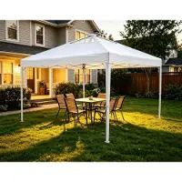 StarTech.com Pop Up Pavillon - 3 x 3 m Faltzelt - Wasserdicht - Belüftetes Dach - Stahlrahmen - Höhenverstellbar - UV-Schutz - Weiß