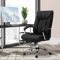 Sweiko Bürostuhl Computerstuhl Schreibtischstuhl. höhenverstellbar, Wippfunktion, 65 cm x 78, Schwarz + Silber