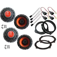 DSX JBL Lautsprecher Set für Audi A3 8P Baujahr 2003 - 2012 Tür und vorne Seitenteil hinten 800 Watt