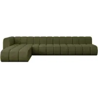 ALTDECOR Modulares Sofa Ecksofa in L-Form - Darnel-L3 - 387x177x70 cm Grün - Corner modular Sofa Eckcouch Couch Wohnlandschaft Cauchsofa Bodensofa Polstersofa