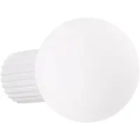 Licht-Erlebnisse Wandlampe Bad IP44 Weiß Kugelschirm 12 CM Breit Glas Aluminium G9