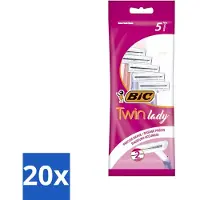 BIC – Twin Lady – Rasierklingen – Doppelklinge – Einwegklingen – 5 Rasierklingen - Vorteilspack - 20 Stücke