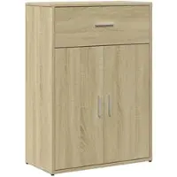 Helloshop26 Buffet Sideboard Kommode Kleiderschrank Aufbewahrungsmöbel Organizer Küche Wohnzimmer Sonoma-Eiche 60 x 30 x 84 cm