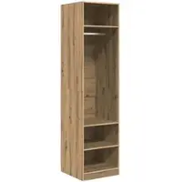 Helloshop26 - Moderner Aufbewahrungsschrank mit Regalböden aus Eichenholz-Verbundplatten 50 x 50 x 200 cm handgefertigt