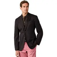 Hackett London für Herren. HM4400223 Braune Performance Flannel Jacke (38/32), Lässig, Wolle, Klassisch