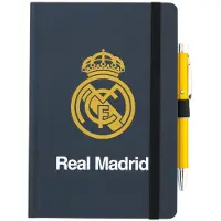Grupo Erik Editores Erik - Notatnik A5 z rzutnikiem Real Madrid, premium jakość, akcesoria biurowe