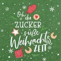 Home Fashion , Zuckersüße Zeit, Cocktail-Servietten aufgefaltetes Maß 25 cm x 25 cm, im Viertelfalz, 20 Stück pro Pack, 12 Pack pro Karton