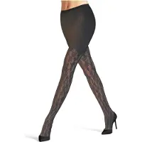 Falke Feinstrumpfhose "Holly", Damen, Gr. S/M, schwarz (schwarz (3009)), Obermaterial: 80% Polyamid PA. 20% Elasthan EL., Strumpfhosen Feinstrumpfhose