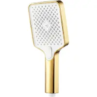 REA Handbrause Gold Js-031 mit 3 Strahlarten, Anti-Kalk-System und 110x130 mm Strahlfläche