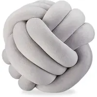 Relaxdays 5 x Knotenkissen grau Grau