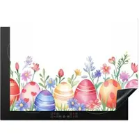 MuchoWow HERDABDECKPLATTE Blumengarten - Bunt - Eier Induktionsmatte 71x52 cm