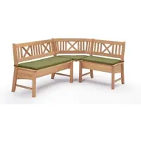 58 aufm Kessel ECKBANK Deborah 177 x 135 x 87 Massivholz Buche lackiert/Grün
