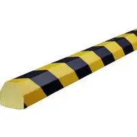 Knuffi Schutzprofil Typ CC, Trapez, PC-14022, selbstklebend, 5m Länge, schwarz / gelb, 40 x 36mm, Flächenschutz