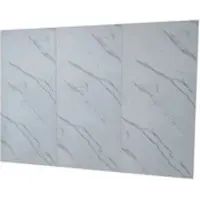 Duschparadies 340 x 210cm Duschrückwand Duschrückwände Wandverkleidung Premium Aluverbundplatte 3mm Fliesenersatz Marmormuster 3 Stück Zusammenbau