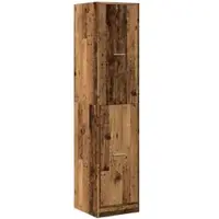 Helloshop26 - Vintage Apothekerschrank Aufbewahrungsmöbel 40 x 41 x 174 cm klassischer Stil für Bürozwecke Holzwerkstoff Altholz 02_0055674
