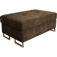 Masseno POLSTERHOCKER BARLET Braun 100x60 cm