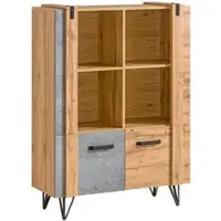 Masseno VITRINE BRANDO 137/90,1 cm in Eiche Wotan
