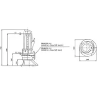 Wilo Abwassertauchmotorpumpe Rexa PRO-C06- 346A/21T039X540/O, 3,9 kW, DN65/80