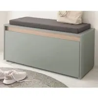 Furn.Design GARDEROBENBANK Salbei grün und Eiche, Schuhbank mit 4 Fächern, Breite 100 cm