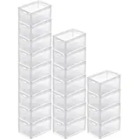 Proregal SparSet 20x Transparenter Eurobehälter LightLine mit Offenem Griff HxBxT 32 x 40 x 60 cm 66 Liter Eurobox Transportbox