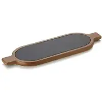 WAS Germany Servierbrett Slate & Serve, 40 x 12 x 1,5 cm, Akazienholz, Schiefer