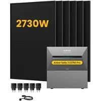 Anker SOLIX Solarbank 3 E2700 Pro Solaranlage, mit 6 x 455W Bifazialen Solarmodulen, by Powerness - 5.4kWh / 5 x Smart Plug / Selbstabholung
