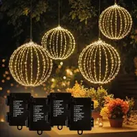 Lunartec 2er Set 2er-Set LED-Leuchtkugeln mit Ø 33 und 28 cm, 8 Modi, Timer