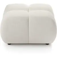 Masseno POLSTERHOCKER MODA Modern Sitzhocker, Fußhocker Creme