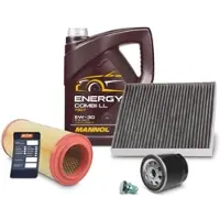 BESTPRICE Inspektionspaket Set A + 5l 5W-30 Motoröl [Hersteller-Nr. 41846080] für Audi