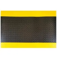 Proregal Anti-Ermüdungsmatte COMFORT PLUS Diamant-Profil 8 Stunden Steharbeit Stärke 1,27 cm 91x120 cm Vinylschaum Schwarz/Gelb