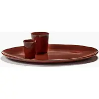 Serax Essteller La Mère Tableware by Marie Michielssen Venetian Red Ovale 37,5 x 27,5 cm
