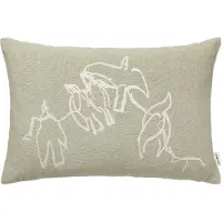 Ferm Living Vuelo Cushion Cover Elm Green - , Grün, für Wohnzimmer, Stoff / Textil