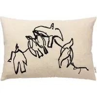 Ferm Living Vuelo Cushion Cover Natural - , Beige, für Wohnzimmer, Stoff / Textil
