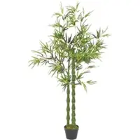 Furnicato Künstliche Pflanze Bambus mit Topf Grün 160 cm